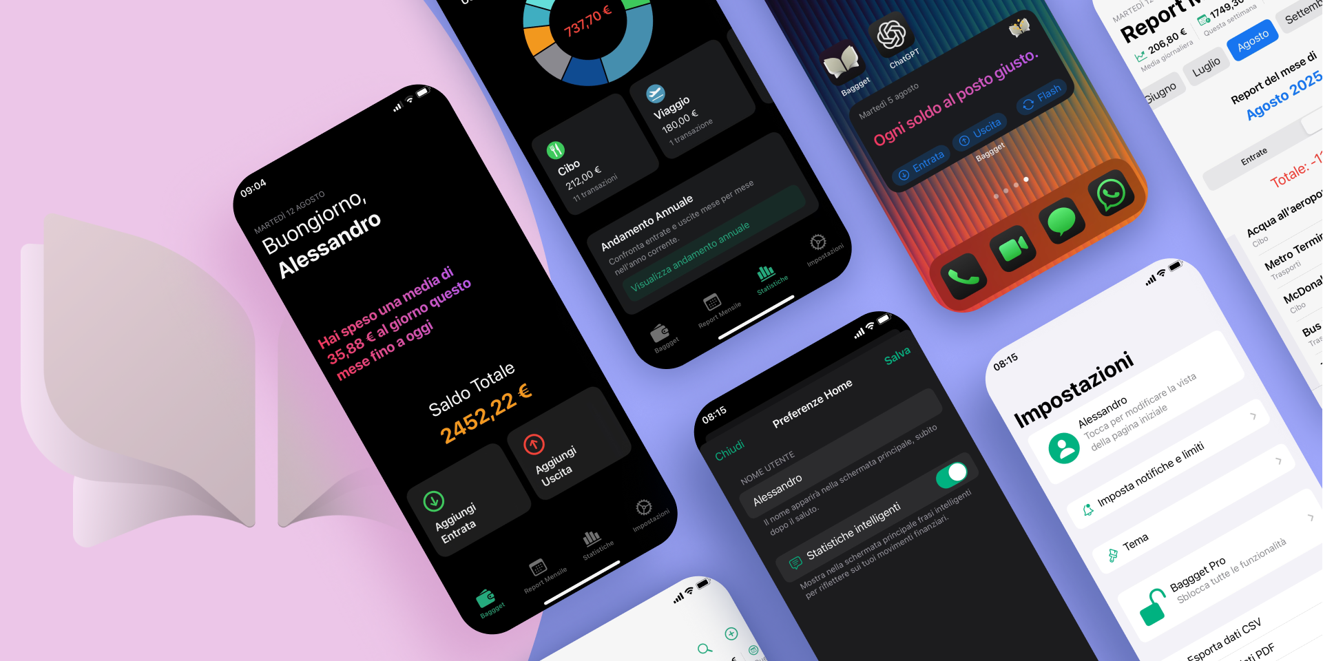 The main screens of the app.